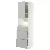 METOD / MAXIMERA Visoki element za ugradne uredaje, bela/Havstorp svetlosiva, 60x60x220 cm