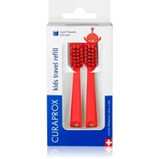 Curaprox Kids Travel refill nadomestne glave za zobno ščetko Red 2 kos