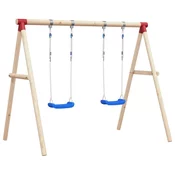 VIDAXL sjedala za ljuljačke s užadi (2 kom, 38x16cm, polietilen), plava