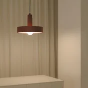 LEDS-C4 Keops 1 viseča svetilka, terakota mat, O 28 cm, aluminij - Dnevna soba/jedilnica - Sodobni