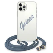 shumee Ovitek Guess Script Vintage Blue za iPhone 12