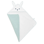 Osuška s kapucňou pre najmenších Zajačik Bath Towel Dove KDoux Kaloo biela 75*75 cm z jemného mäkkého materiálu od 0 mes K216006