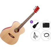 SX SO204 Premium SET Natural-Transparent Red Akustična kitara