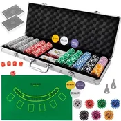 Northix Poker - set 500 žetonov v kovčku HQ 23529