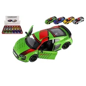 Teddies Avto Kinsmart 2020 Audi R8 Coupé 1:36 kovina/plast 12,5cm 4 barve za povratno raztezanje