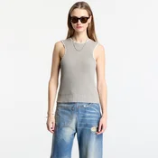 MM6 Ribbed Knit Sleeveless Top Grey XS