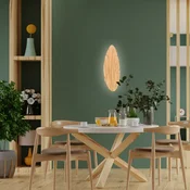 TK Lighting Stenska svetilka Lehti, svetlo leseno, 51 x 18 cm, v obliki lista - Dnevna soba/jedilnica