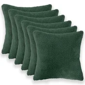 Vidaxl Prevleka za blazino 6 kos HEERLEN Temno zelena 40 x 40 cm
