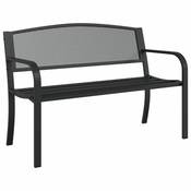 Vrtna klupa 119 cm crna celicna