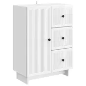 Kreveta s ladicama Bijela visokog sjaja 66 x 34,5 x 90 cm