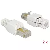Delock RJ45 moški Cat.5e UTP brez orodja 2 kosa