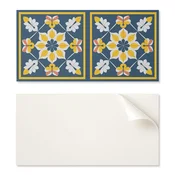 shumee Komplet PVC ploščic s simetričnim cvetličnim vzorcem za kuhinjo ali kopalnico 6x60x30 cm