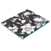 shumee Steklena dekorativna servirna deska za prigrizke z motivom magnolije 60x52 cm
