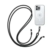 Satechi Satechi, Vrvica za okoli vratu s kablom USB-C, serija Lanyard OntheGo, hitro polnjenje, Črna, (5000277204)