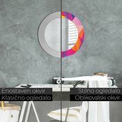 tulup.si Okroglo okrasno ogledalo Geometrijska sestava fi 50 cm