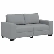 Vidaxl Dvosed svetlo siv 180x77x82 cm blago
