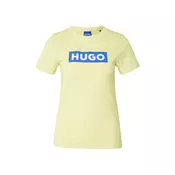 HUGO Majica Classic kraljevo modra/limeta/bela