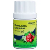 Bodrost Metvica, glog, valerijana s vitaminom B6, 60 tableta, Sopharma