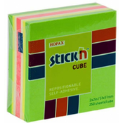 HOPAX samolepilni lističi v obliki kocke STICKN NEON 51x51mm, 400 listni, zeleni