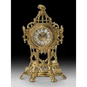 Casa Padrino luxury baroque table clock gold H. 35 cm - Baroque decoration accessories