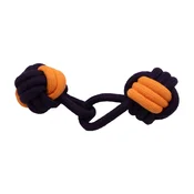 shumee Bubu Pets | Pasja igračka vrv, dve pleteni kroglici, oranžna neon, 22 cm - Pasja igračka vrv, dve pleteni kroglici, oranžna neon, 22 cm