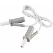 VOLTCRAFT Visokofleksibilni varnostni merilni kabel [lamelni vtič 4 mm-lamelni vtič 4 mm] 0.75 m bele barve MSB-501 10 A