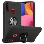Cadorabo Cadorabo Case, združljiv s Samsungom v črni barvi - sivi - zaščitni pokrov s fokusnim obročem iz silikona TPU, (20570480)