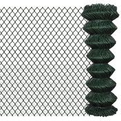 VIDAXL verižna ograja 1,25 x 15 m Zelene barve