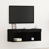 Set TV komoda Crni hrast 80 x 30 x 30 cm Konstruirano drvo