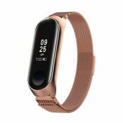 BStrap Xiaomi Mi Band 3/4 Milanese (Small) pašček, Rose Gold