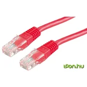 ROLINE Roline 21.15.0561 RJ45 omrežni kabel\, Patch kabel CAT 5e U/UTP 5.00 m rdeča  1 kos, (20420773)