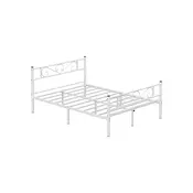 Songmics Posteljni okvir dvojni 198x1418x864 cm bel