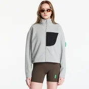 Mikina District Vision Cropped Brushed Fleece Melange Grey S