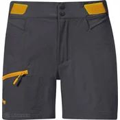 Bergans Cecilie MTN Softshell ženske hlače, enobarvne temno sive/cloudberry rumene (L)