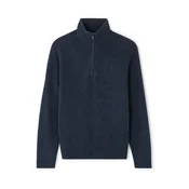 Pulover z ovratnikom Celio v temno modri barvi