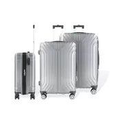 Hoffmanns 3-dijelni ABS set kofera Vertical Line srebrna