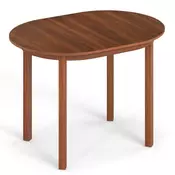 Northix Ovalna jedilna miza za 2-4 osebe, orehov les, 110x78x77 cm