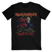 Iron Maiden Number Of The Beast Run To The Hills Distress Black L Majica