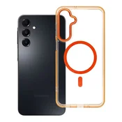 OEM Ohišje FRAME CLEAR HYBRID MAG COVER, združljivo z MagSafe, za SAMSUNG A16, oranžno