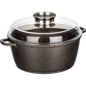 Banquet Neprijemljiva posoda za pečenje zaromatičnim pokrovom Premium temno rjava 6,5 l