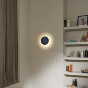 MARSET LED stenska svetilka Caramel, modra, O 38 cm, TRIAC, steklo - Dnevna soba/jedilnica - Dizajn - modra, črna
