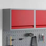 Vidaxl Omara za orodje s shranjevanjem Rdeča in siva 50 x 25 x 35 cm
