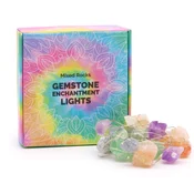 Kristalne čarobne lučke – Mešani kristali - Gemstone, led lights - Home warming - Božič