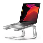Crong AluBench - aluminijasto stojalo za prenosnik (srebrno)