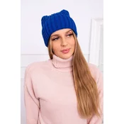 marka niezdefiniowana Cap with turn up Magda K293 mauve blue
