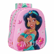 Djecji 3D Ruksak Disney Princess Jasmine Roza 27 x 33 x 10 cm