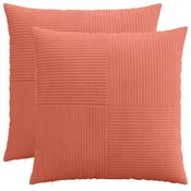 vidaXL Prevleka za blazino 2 pcs ALMELO Rdeče oranžna 55 x 55 cm
