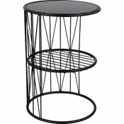 STOL JULIET OKRUGLI MDF/METAL 35x51cm CRNI