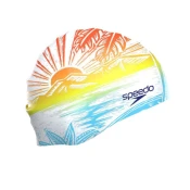 Speedo slogan print cap volcanic orange sunset modra/oranžna