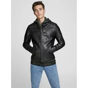 Jack & Jones Jakna iz umetnega usnja Rocky 12147218 Črna Regular Fit